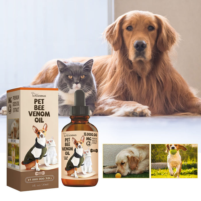 Pet Bee Venom Oil for Joint Pain Relief in Cats & Dogs