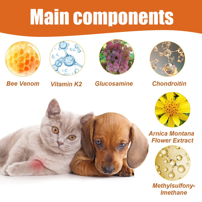 Pet Bee Venom Oil for Joint Pain Relief in Cats & Dogs