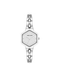Anne Klein Silver-Tone Petite Hexagonal Bracelet Watch
