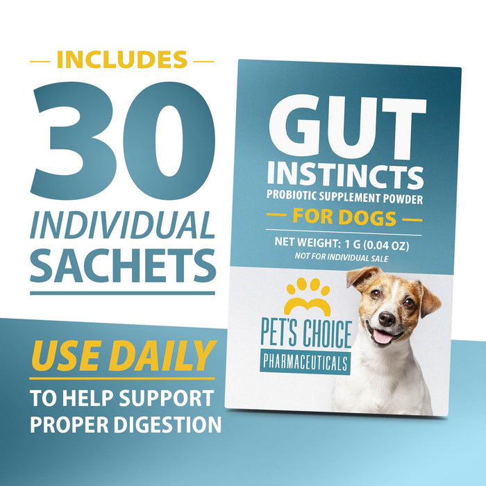 Pet's Choice Gut Instincts Probiotic Powder Packets for Dogs
