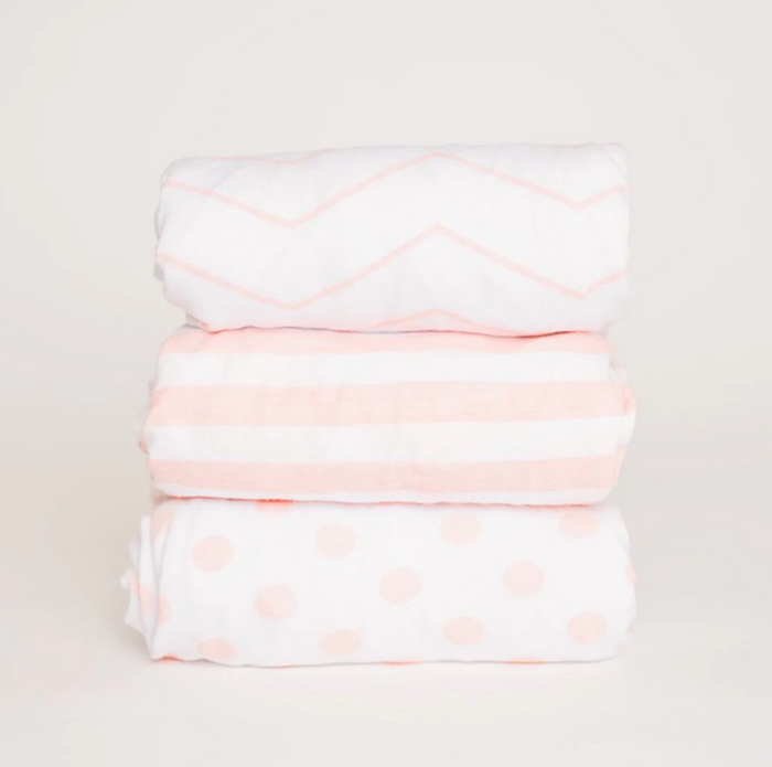 Nodnal Co Pink Changing Pad Cover Set - Premium Baby Bedding & Essentials