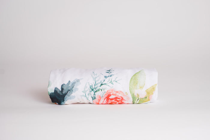 Nodnal Co Pink Floral Border Toddler Bed Sheet - Premium Baby Bedding & Essentials