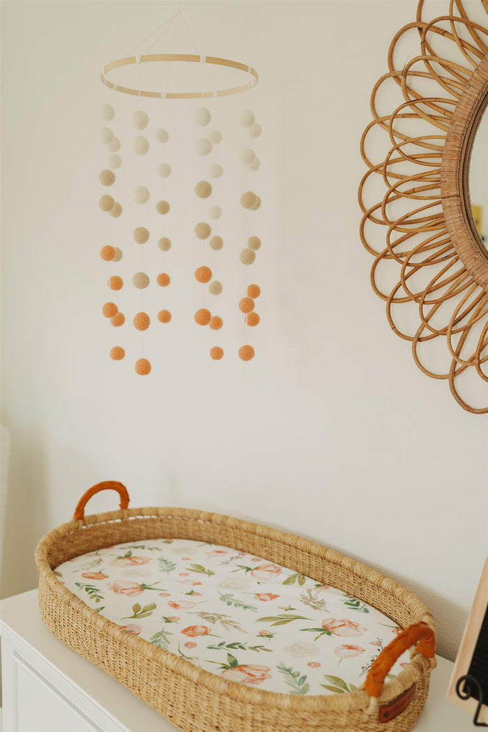 Nodnal Co Pink Floral Changing Pad Cover Set - Premium Baby Bedding & Essentials