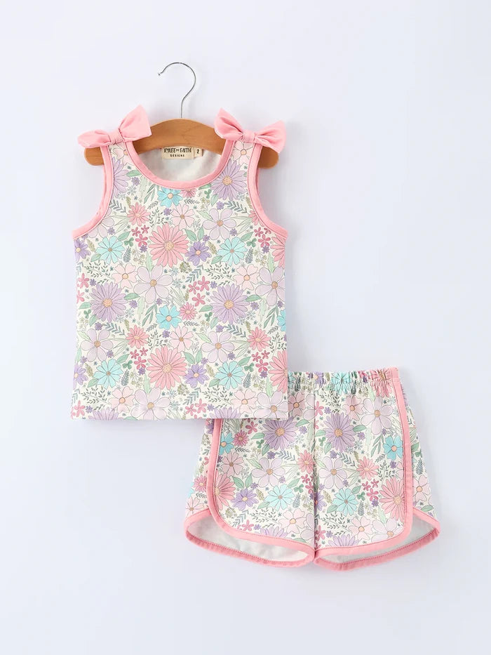 Pink Floral Short Set