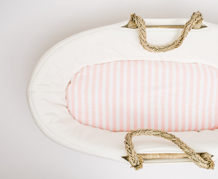 Nodnal Co Pink Patterned Bassinet Fitted Sheet Set - Premium Baby Bedding & Essentials