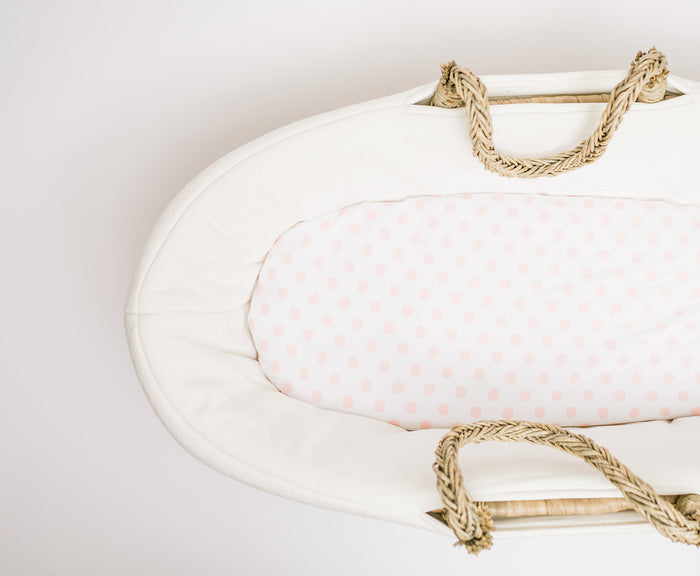 Nodnal Co Pink Patterned Bassinet Fitted Sheet Set - Premium Baby Bedding & Essentials