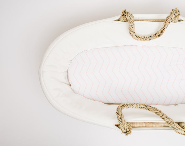 Nodnal Co Pink Patterned Bassinet Fitted Sheet Set - Premium Baby Bedding & Essentials