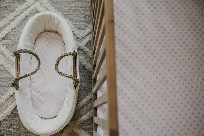 Nodnal Co Pink Patterned Bassinet Fitted Sheet Set - Premium Baby Bedding & Essentials