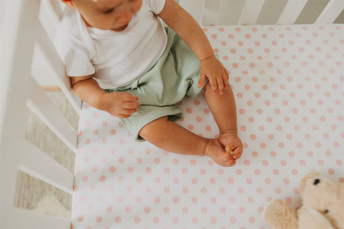 Nodnal Co Pink Patterned Toddler Bed Sheets Set - Premium Baby Bedding & Essentials
