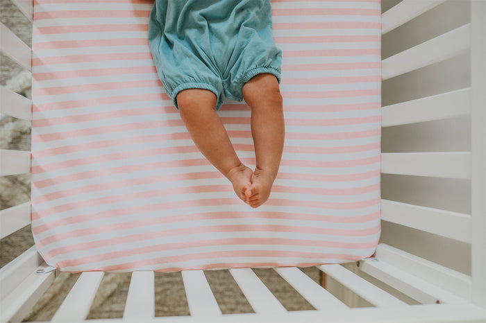 Nodnal Co Pink Patterned Toddler Bed Sheets Set - Premium Baby Bedding & Essentials