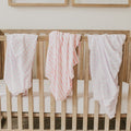 Nodnal Co Pink Patterned Toddler Bed Sheets Set - Premium Baby Bedding & Essentials
