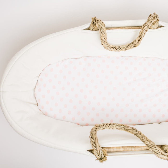 Nodnal Co Pink Polka Dot Bassinet Sheet - Premium Baby Bedding & Essentials