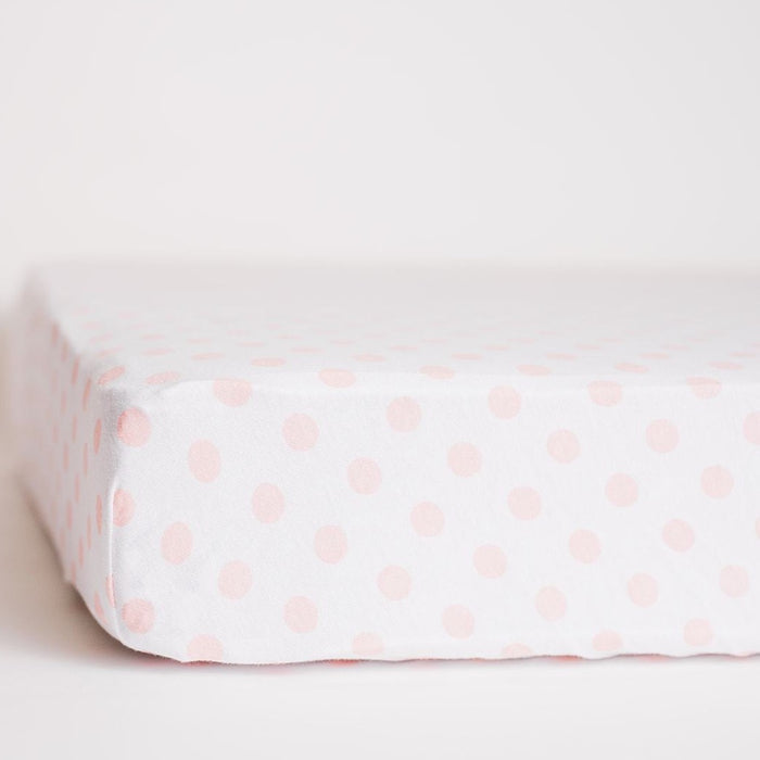 Nodnal Co Pink Polka Dot Toddler Bed Sheet - Premium Baby Bedding & Essentials