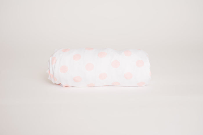 Nodnal Co Pink Polka Dot Toddler Bed Sheet - Premium Baby Bedding & Essentials