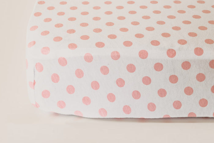 Nodnal Co Pink Polka Dot Toddler Bed Sheet - Premium Baby Bedding & Essentials