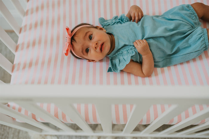 Nodnal Co Pink Stripe Fitted Crib Sheet - Premium Baby Bedding & Essentials