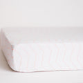 Nodnal Co Pink Zig Zag Fitted Mini Crib Sheet - Premium Baby Bedding & Essentials