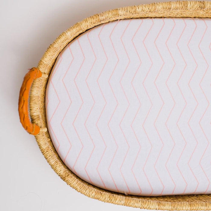Nodnal Co Pink Zigzag Changing Pad Cover - Premium Baby Bedding & Essentials