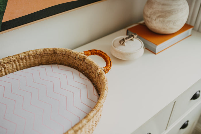 Nodnal Co Pink Zigzag Changing Pad Cover - Premium Baby Bedding & Essentials