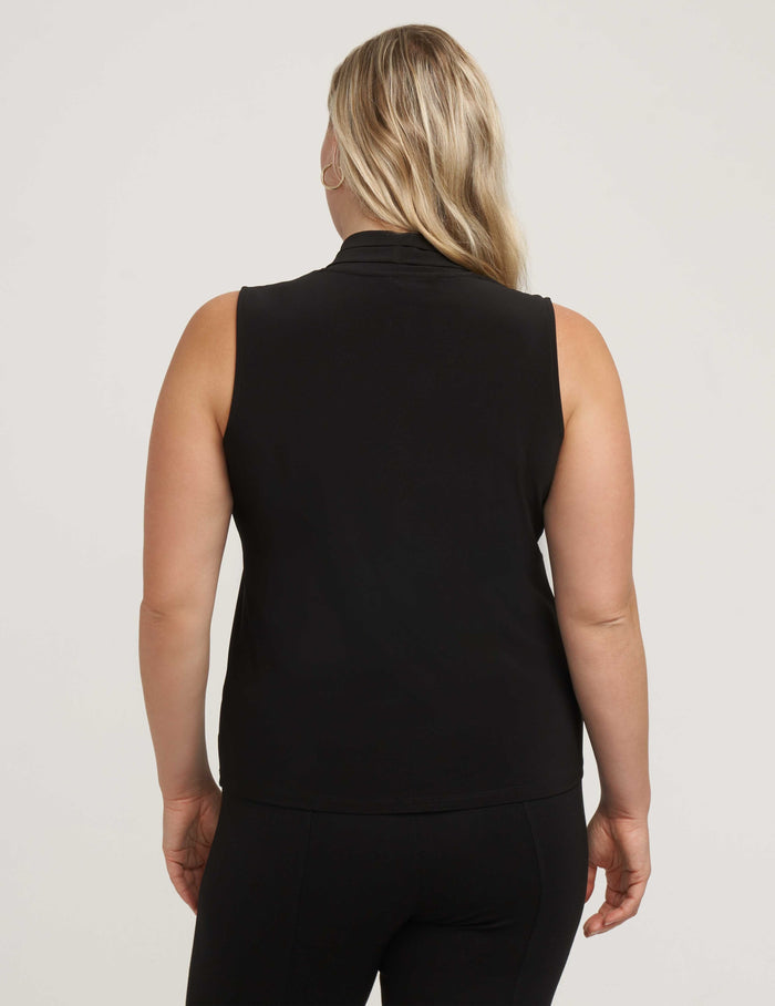 Anne Klein Plus Size Triple Pleat Top
