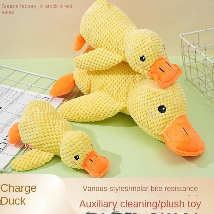 Plush Companion Duck Chew Toy with Sound for Cats & Dogs