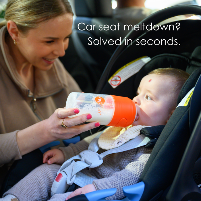 PopYum 5oz Anti-Colic Baby Bottle | 3-Pack Blue | Slow Flow
