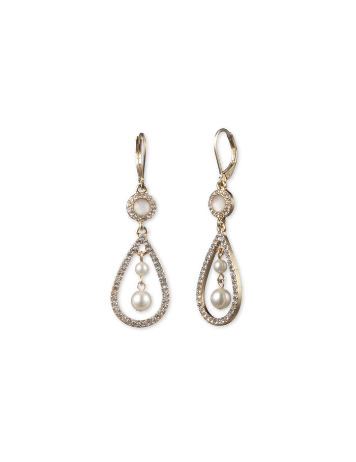 Anne Klein Gold Tone Post Orbital Earrings