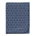 Print Swaddling Blanket Denim Tractors & Windmills