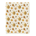 Print Swaddling Blanket Natural Bees & Honey