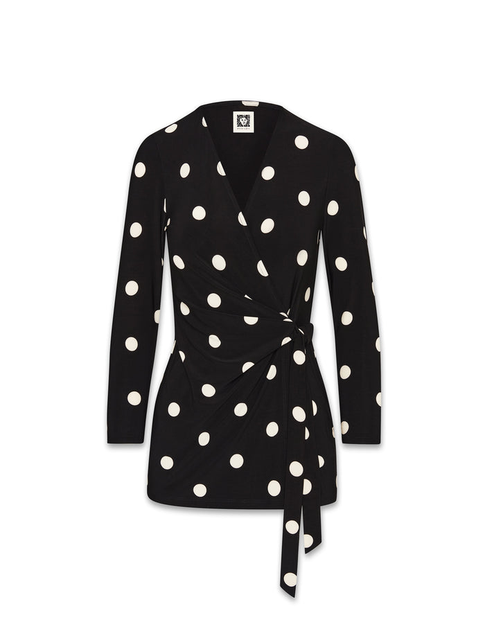 Anne Klein Printed Faux Wrap Top
