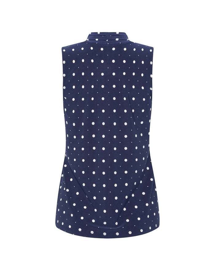 Anne Klein Printed Ity Triple Pleat Top