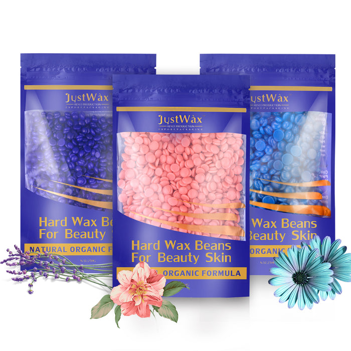Purple Hard Wax Beans Hair Removal Painless Wax Warmer Waxing Beans Natural Pearl