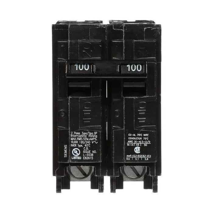 Q2100 - Siemens 100 Amp 2 Pole Circuit Breaker