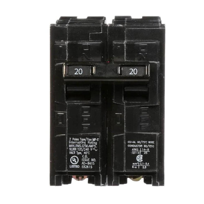 Q220 - Siemens 20 Amp 2 Pole Circuit Breaker