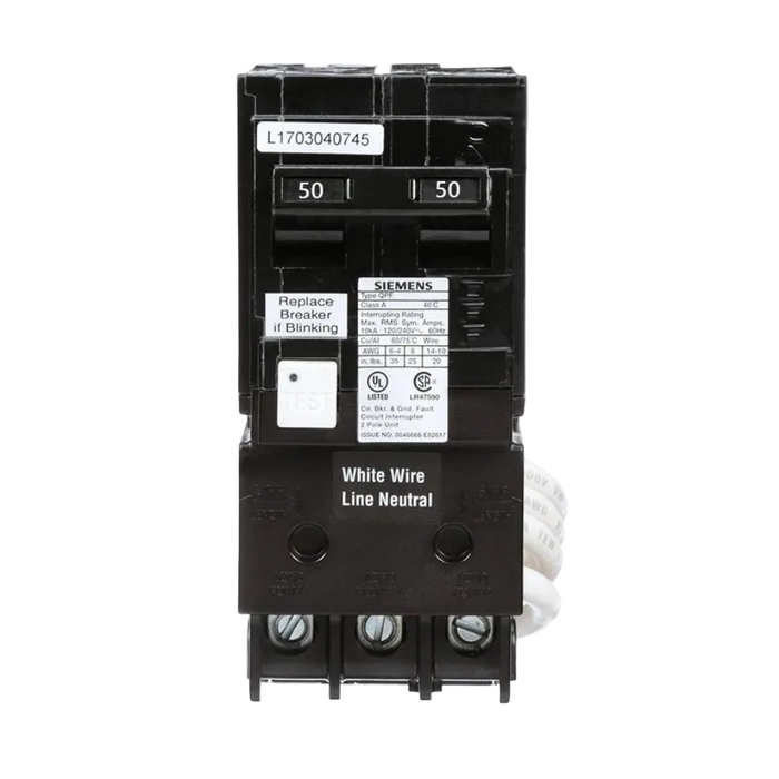 QF250ACSA | Siemens 50A 2 Pole GFCI Breaker 240V