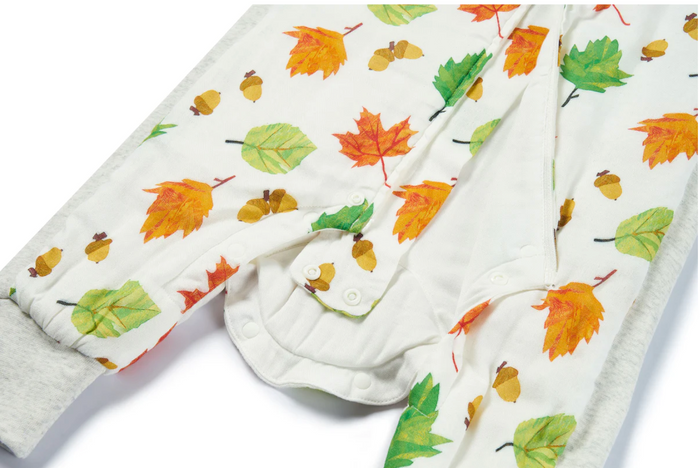Raglan Bamboo Cozy Footed Sleep Bag 2.5 TOG - Eric Carle Autumn Leaves