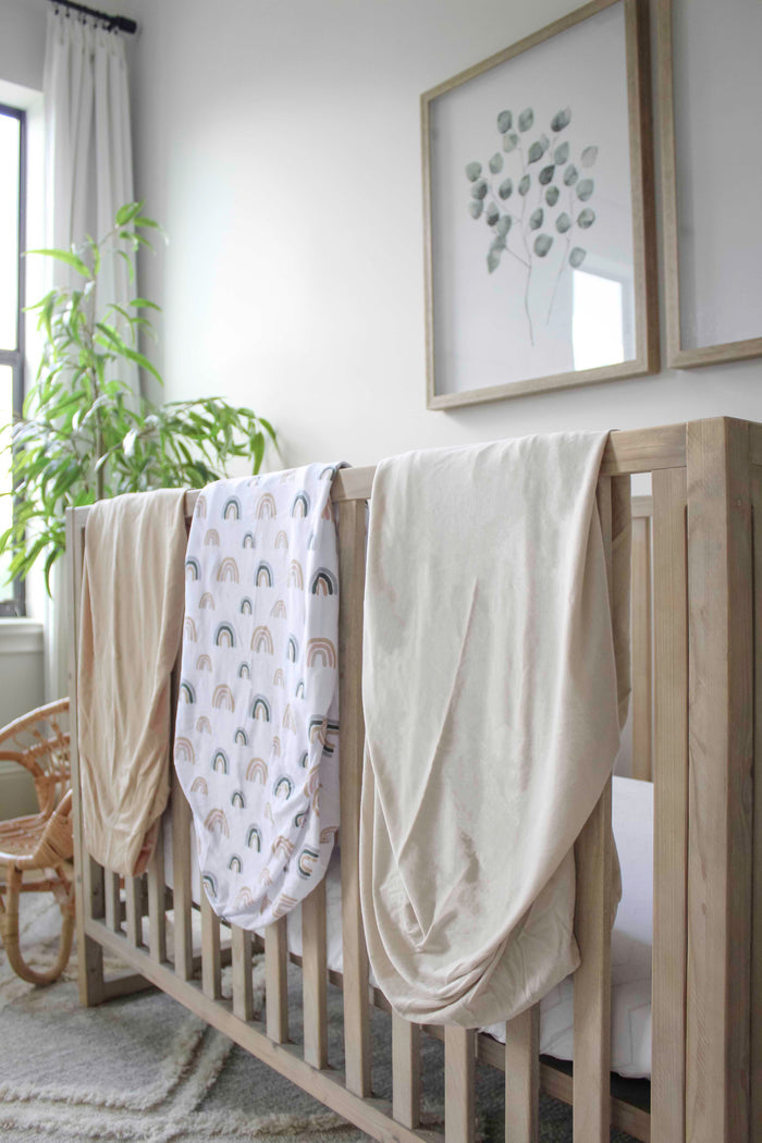 Nodnal Co Rainbow Fitted Crib Sheet Set - Premium Baby Bedding & Essentials