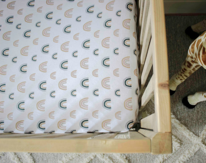 Nodnal Co Rainbow Fitted Crib Sheet Set - Premium Baby Bedding & Essentials