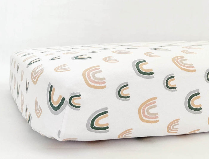 Nodnal Co Rainbow Fitted Crib Sheet - Premium Baby Bedding & Essentials