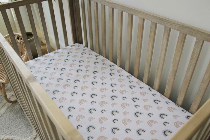 Nodnal Co Rainbow Fitted Crib Sheet - Premium Baby Bedding & Essentials