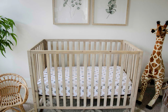 Nodnal Co Rainbow Fitted Crib Sheet - Premium Baby Bedding & Essentials
