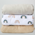 Nodnal Co Rainbow Fitted Crib Sheet Set - Premium Baby Bedding & Essentials