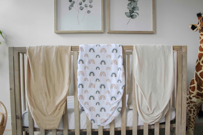 Nodnal Co Rainbow Fitted Crib Sheet Set - Premium Baby Bedding & Essentials
