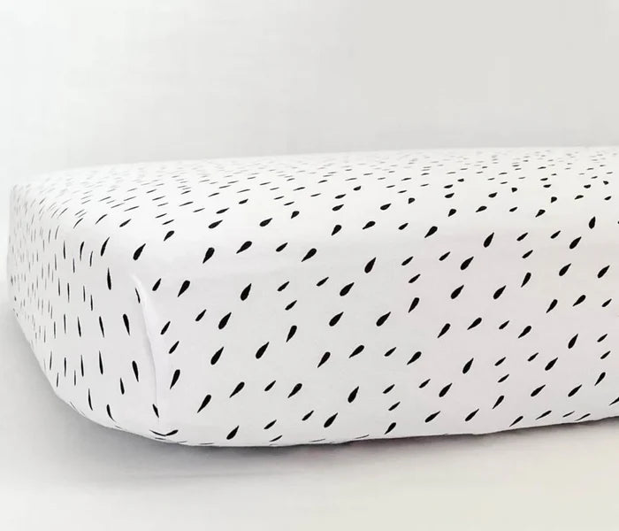 Nodnal Co Raindrops Fitted Mini Crib Sheet - Premium Baby Bedding & Essentials