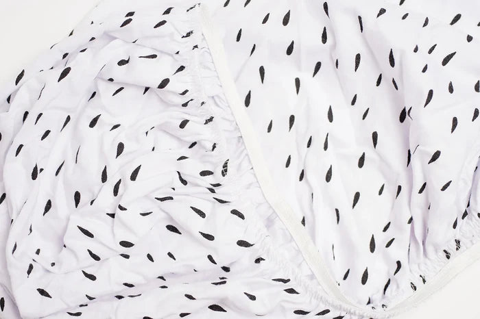 Nodnal Co Raindrops Fitted Mini Crib Sheet - Premium Baby Bedding & Essentials