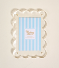 Rectangle Scalloped Acrylic Frame Clear