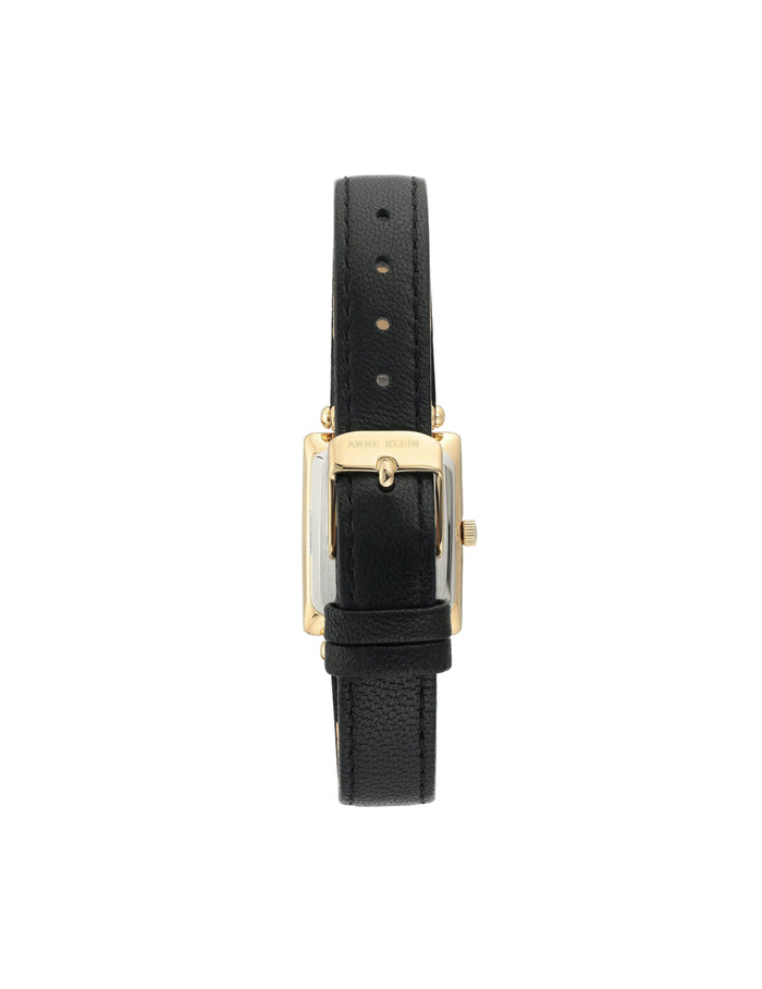 Anne Klein  Rectangular Case Leather Strap Watch