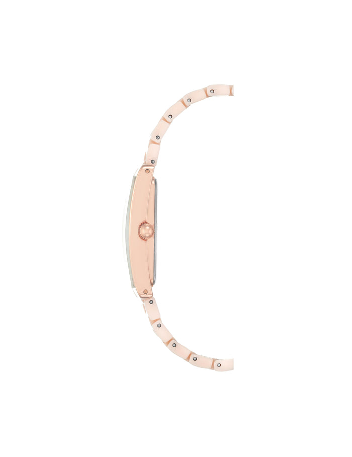 Anne Klein Rectangular Ceramic Bracelet Watch
