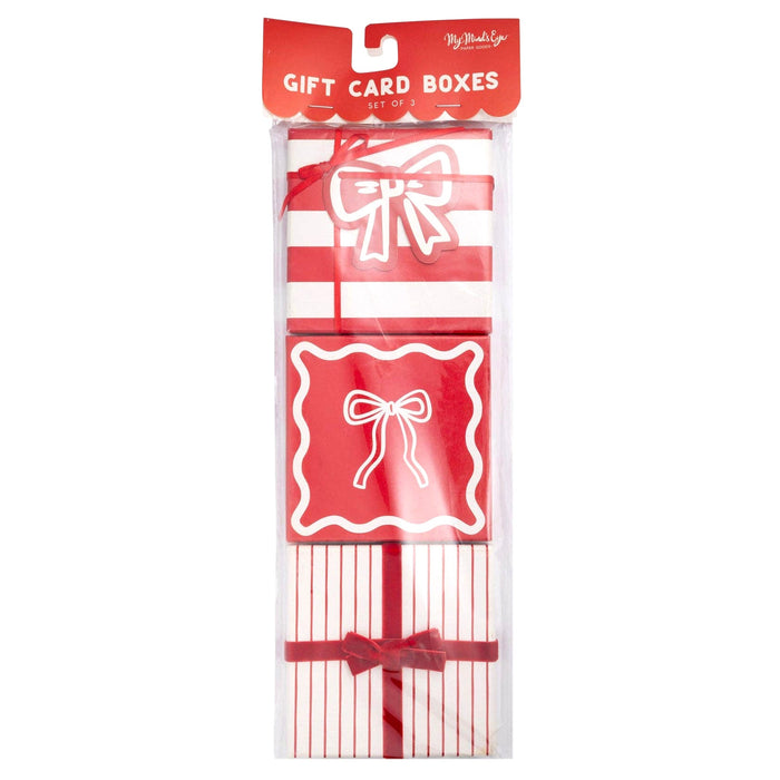 Red Bow Gift Card Boxes - bubblegum market