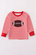 Red Football Stripe Top